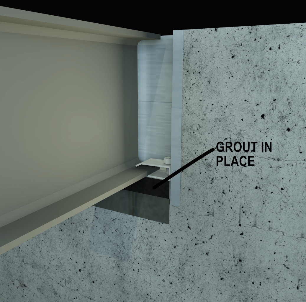 BP Beam Pocket with grout